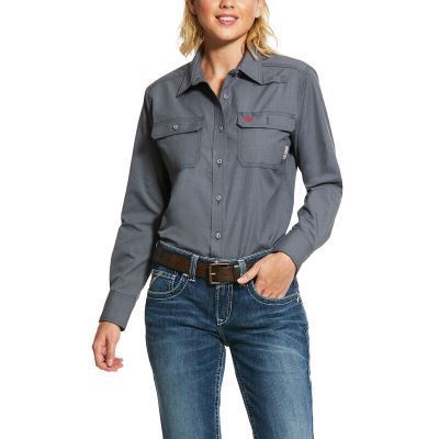 Ariat Work: FR Featherlight Camisa Mujer - Gris (XISFE7541)